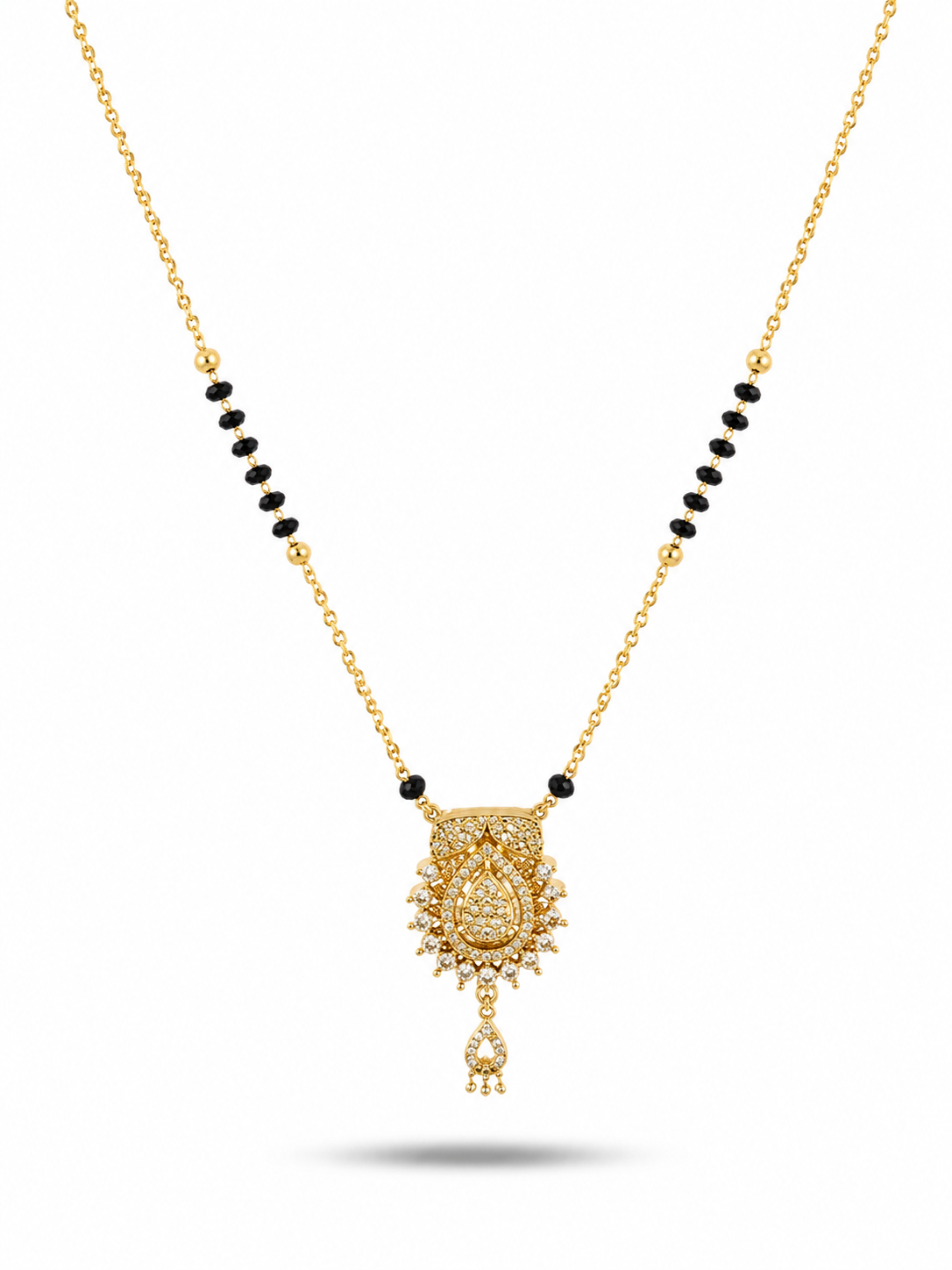 Royal Teardrop Charm Mangalsutra