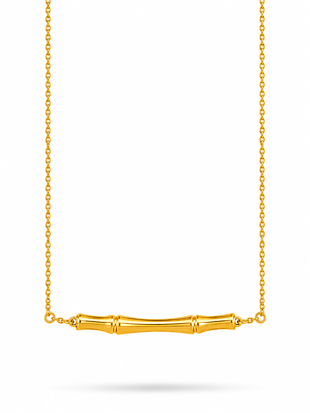 Golden Bamboo Elegance Necklace