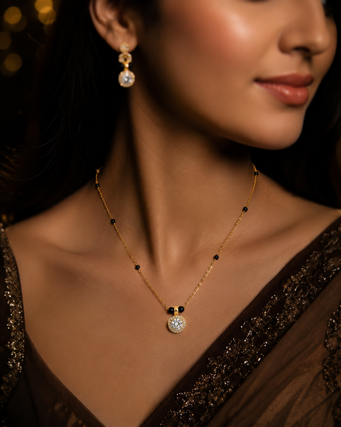 Celestial Diamond Charm Mangalsutra