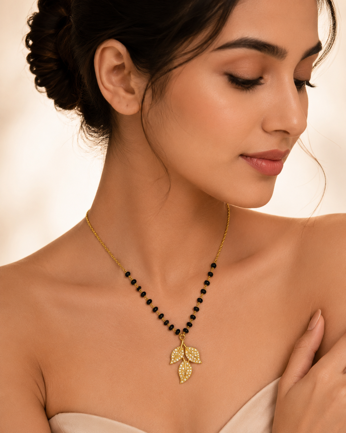 Golden Leaf Elegance Mangalsutra