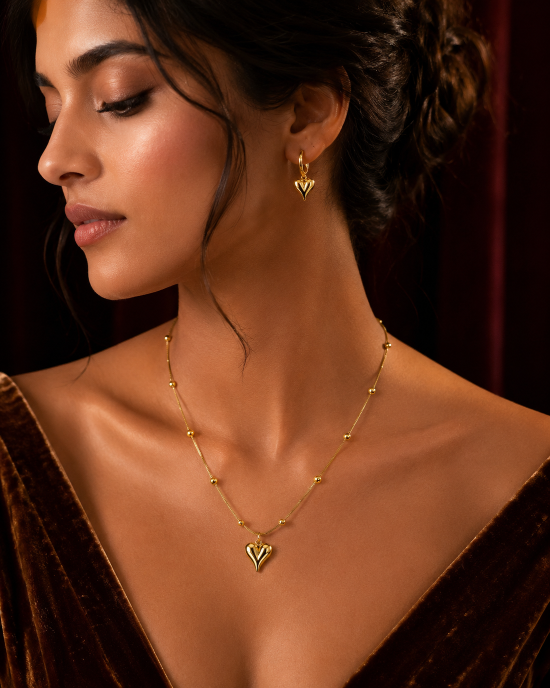 Golden Heart Luxe Necklace