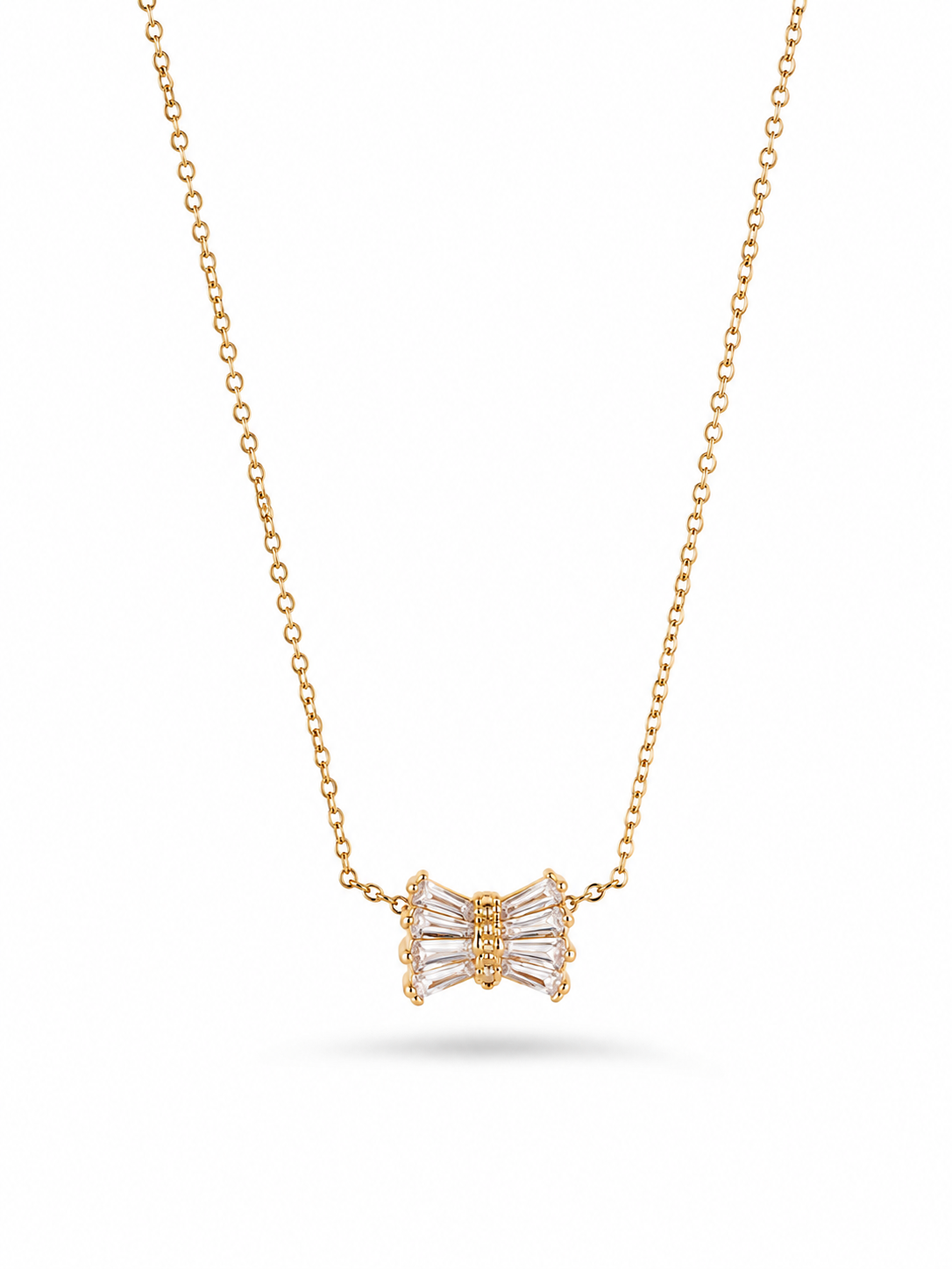 Crystal Bow Elegance Necklace