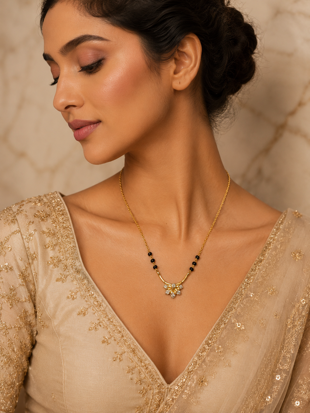 Radiant Blossom Diamond Mangalsutra