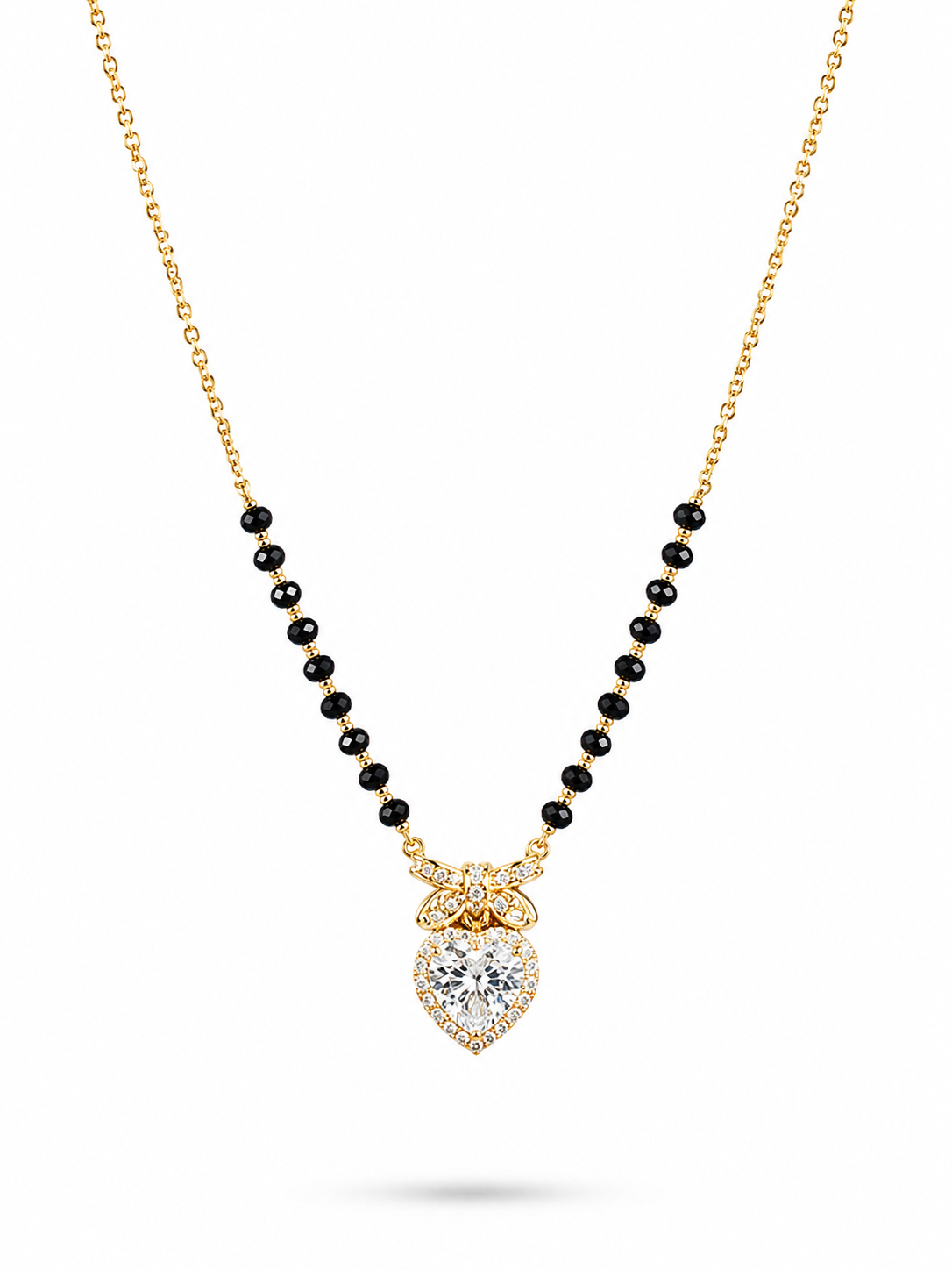 Flutter Heart Charm Mangalsutra
