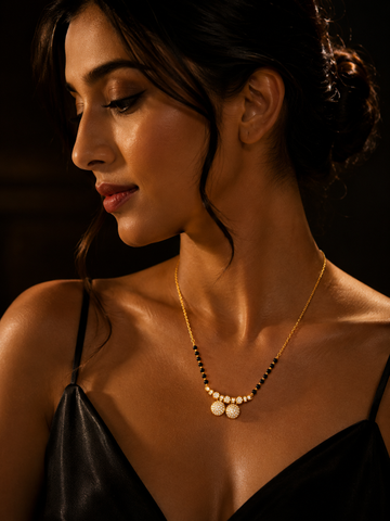 Twin Sparkle Charm Mangalsutra