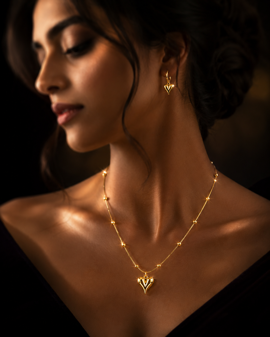 Golden Heart Luxe Necklace