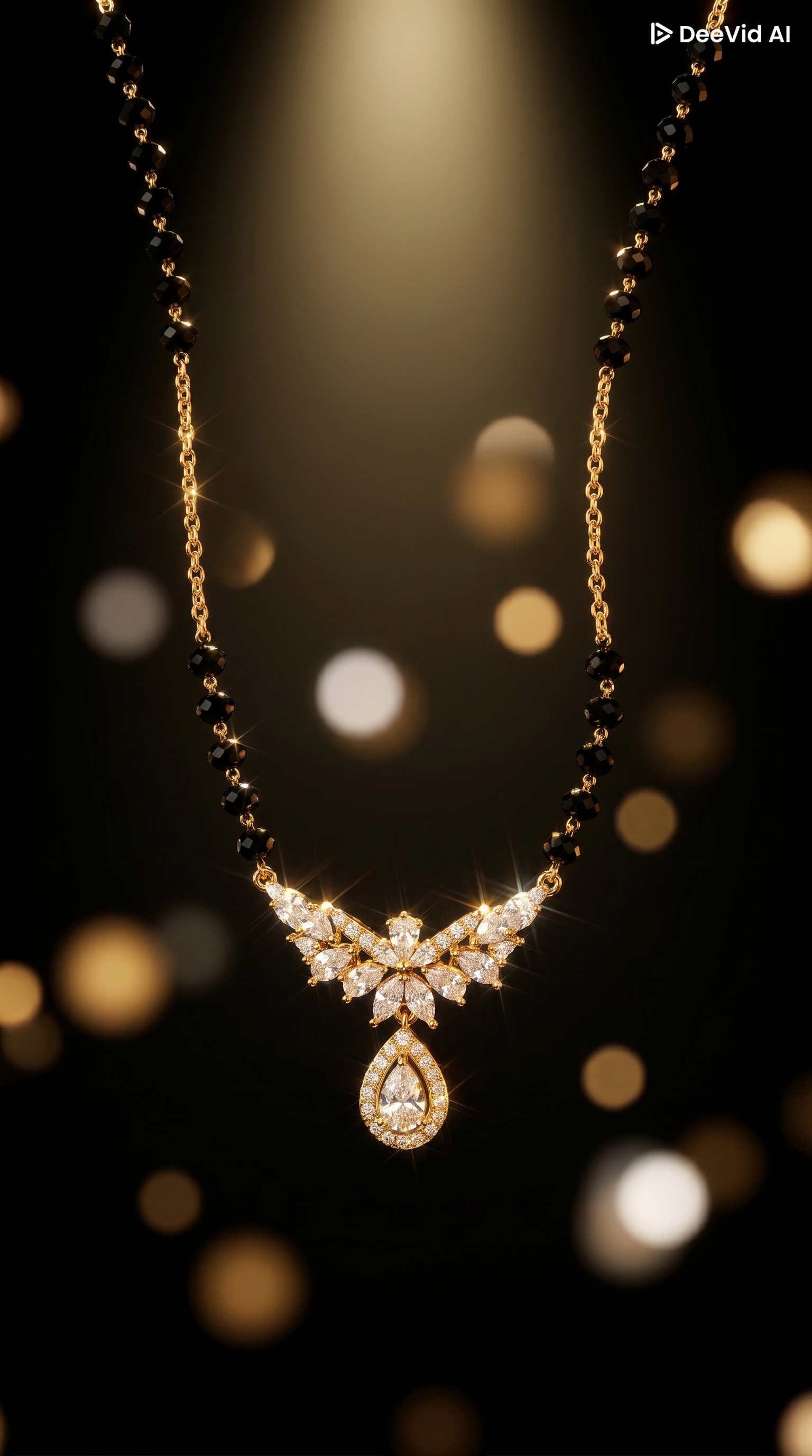 Celestial Drop Charm Mangalsutra